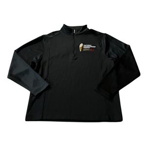 NIKE MEN’S BLACK PULLOVER 1/4 ZIP WITH NATIONAL CHAMPIONSHIP TROPHY LOGO SZ M